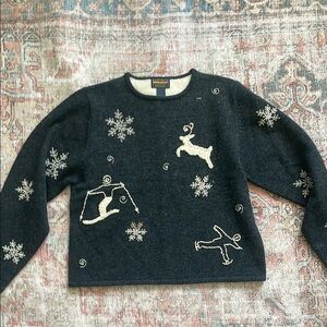 Woolrich Lambswool Ski Embroidered Sweater
